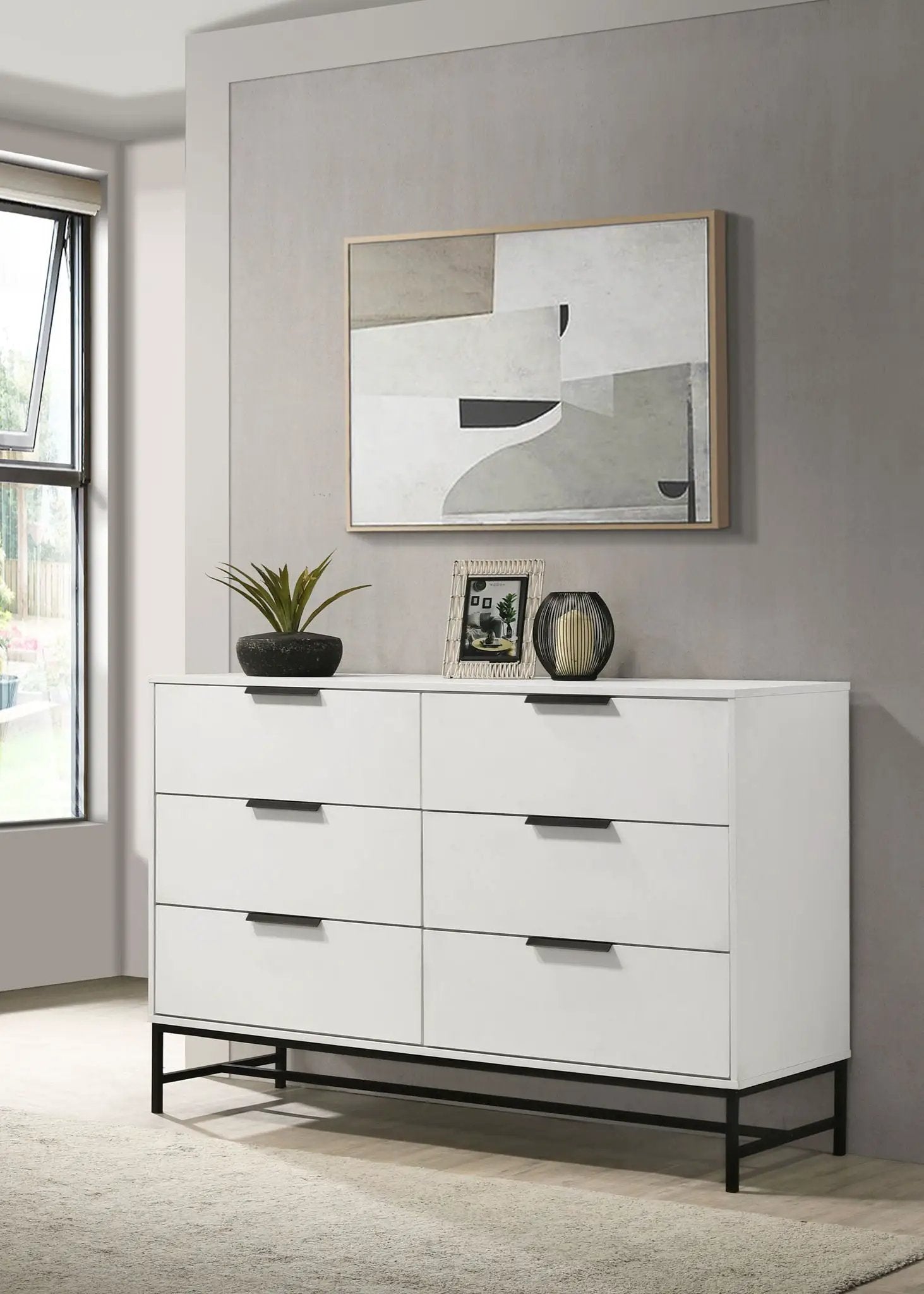 Sonora 6-drawer Bedroom Dresser White by Unique Piece Furniture