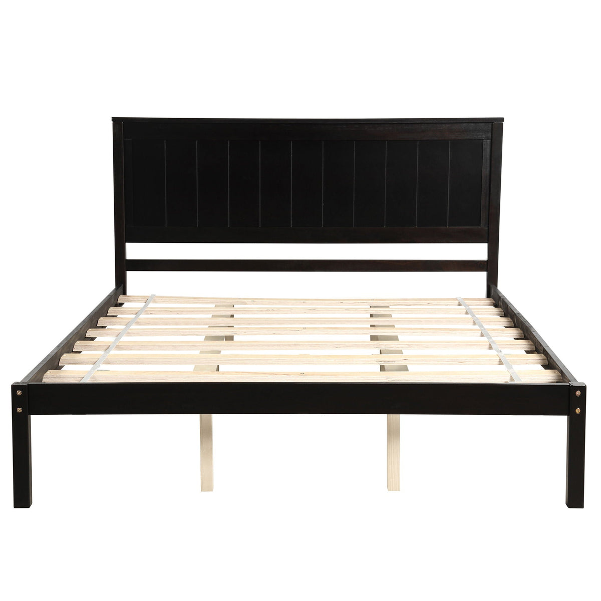 Platform Bed Frame with Headboard - Pine Wood, No Box Spring Needed, photo 2 of 40