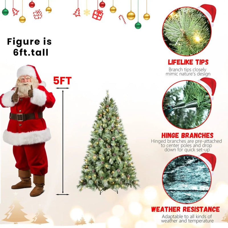 7.5FT Christmas Tree with 450 Warm Lights by HouseOfZazla