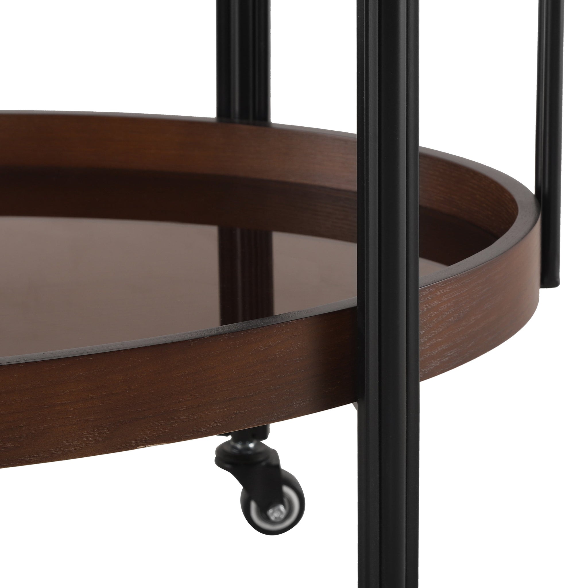 Oval 2 Shelf Dark Kitchen Cart by HouseOfZazla