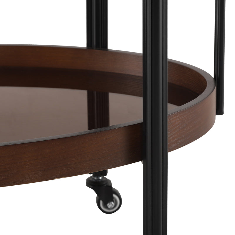 Oval 2 Shelf Dark Kitchen Cart by HouseOfZazla