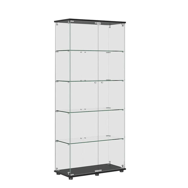 Display Cabinet With Shelf Double Doors And Lock