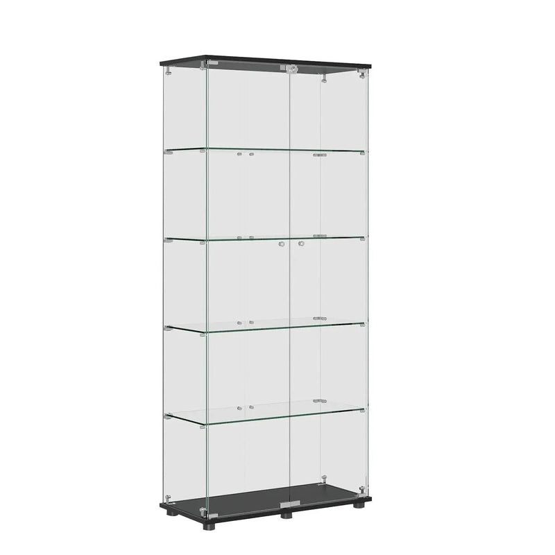 Display Cabinet With Shelf Double Doors And Lock by Unique Piece Furniture