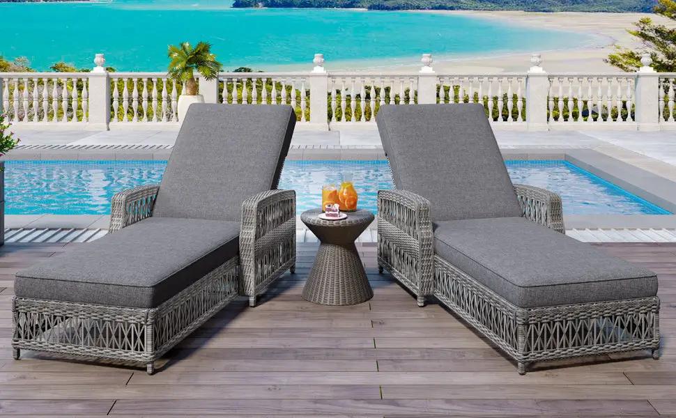 Go 2 Pieces Long Reclining Chaise Set by HouseOfZazla