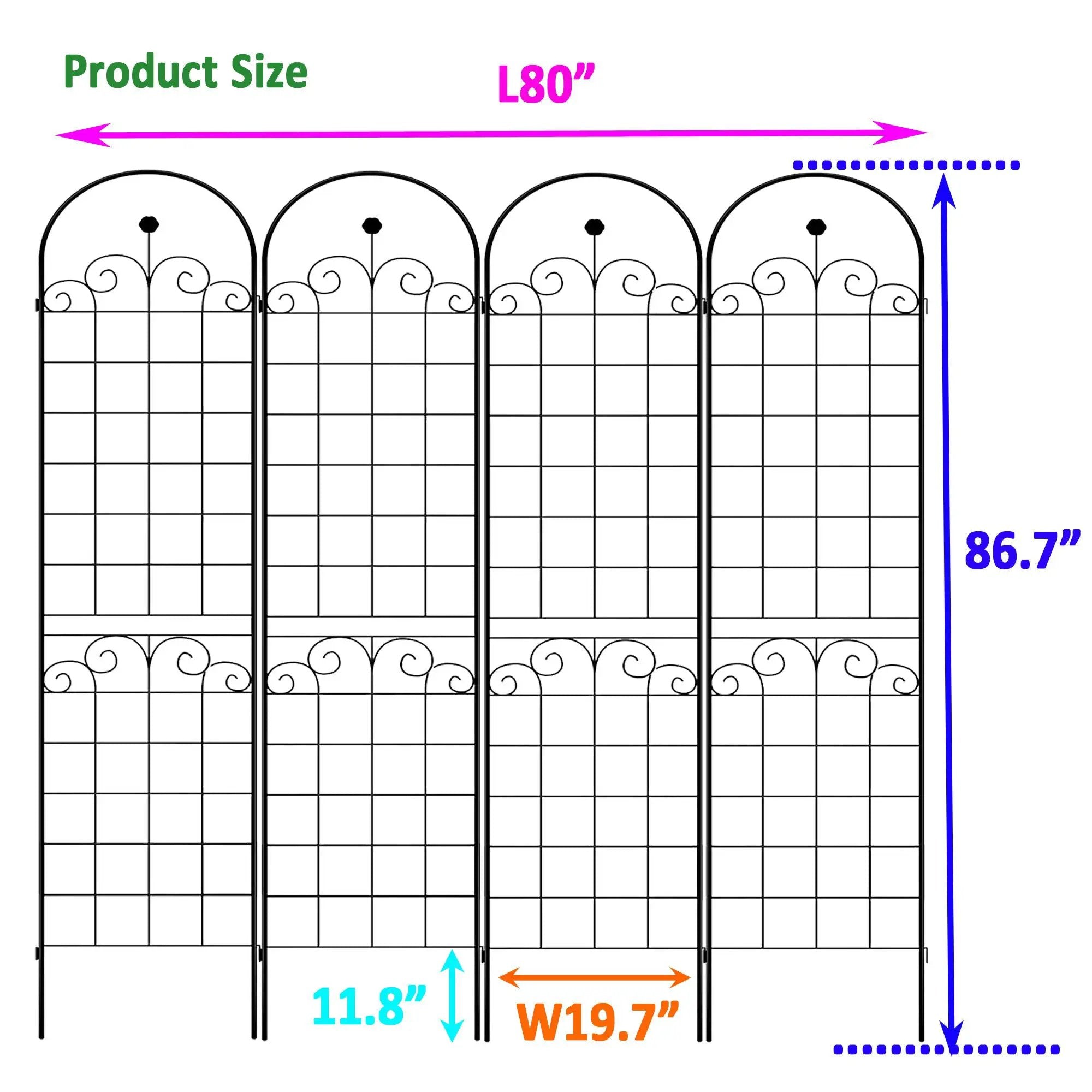 Metal Garden Trellis For Climbing Plants Outdoor Rustproof Plant Support Rose Trellis Netting Trellis by Unique Piece Furniture