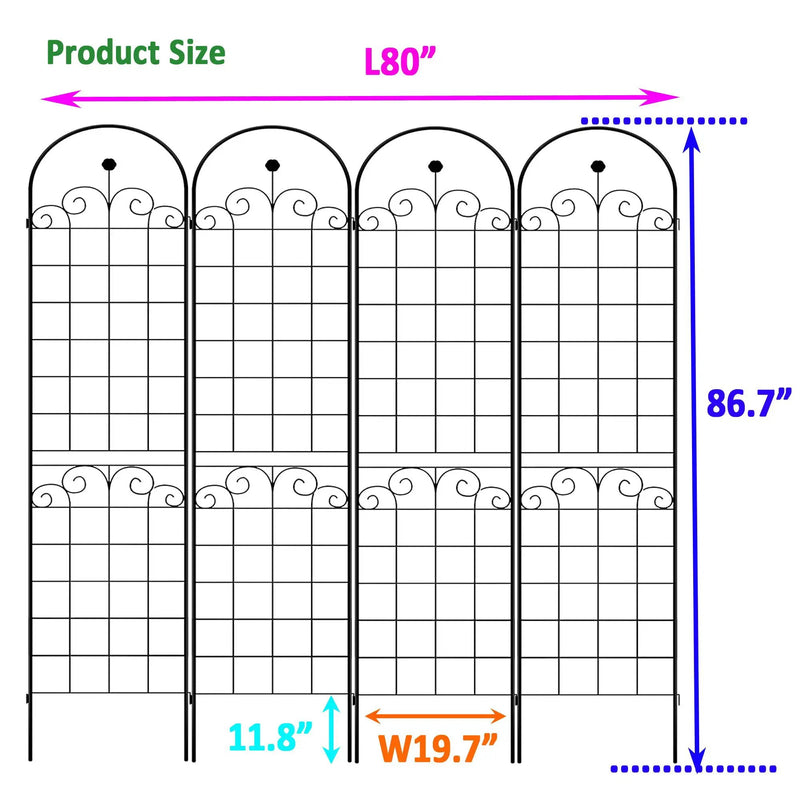 Metal Garden Trellis For Climbing Plants Outdoor Rustproof Plant Support Rose Trellis Netting Trellis by Unique Piece Furniture
