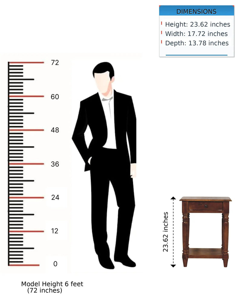 Turned Legs Drawer Table by HouseOfZazla