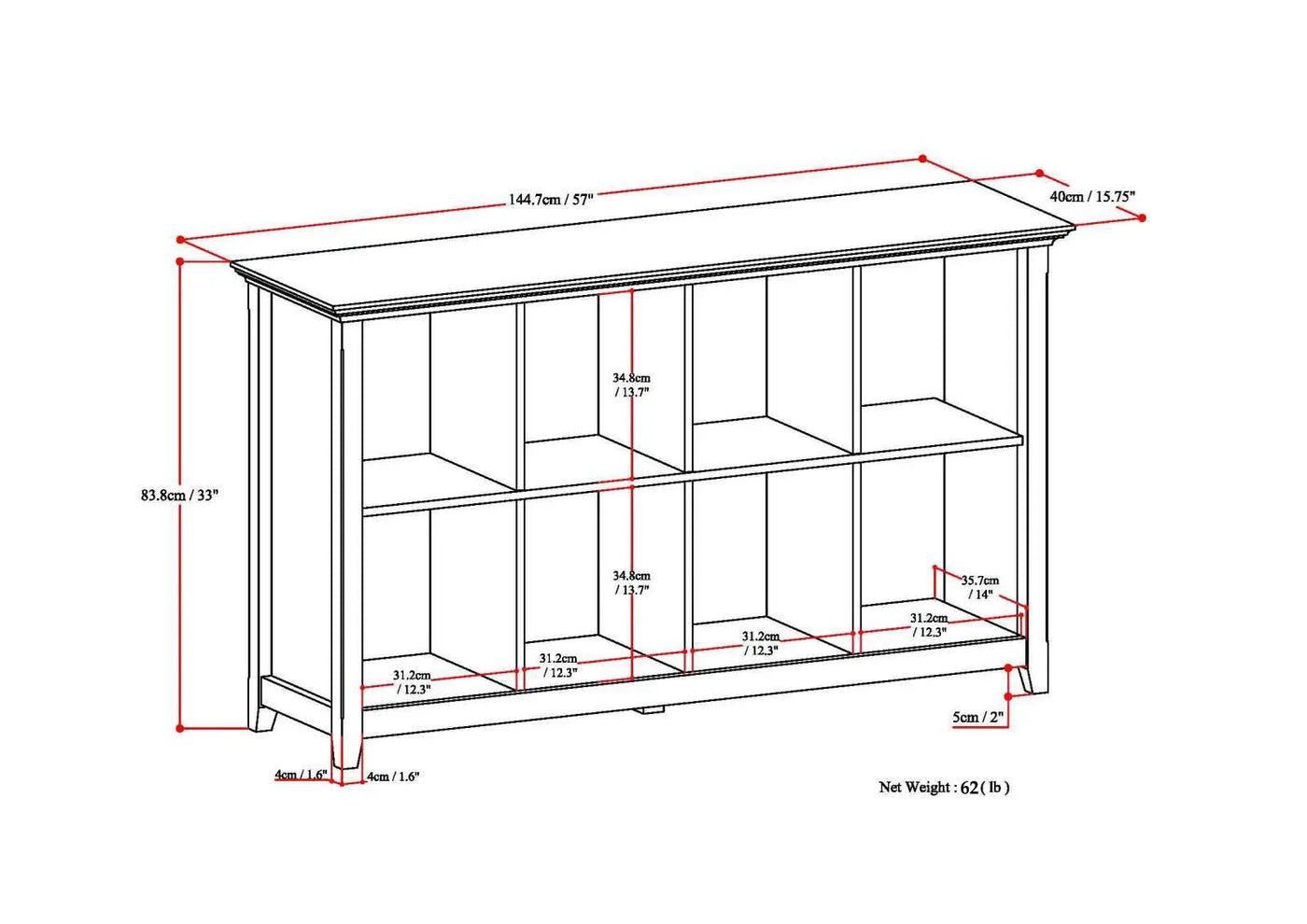 Amherst - Cube Storage Bookcase by HouseOfZazla