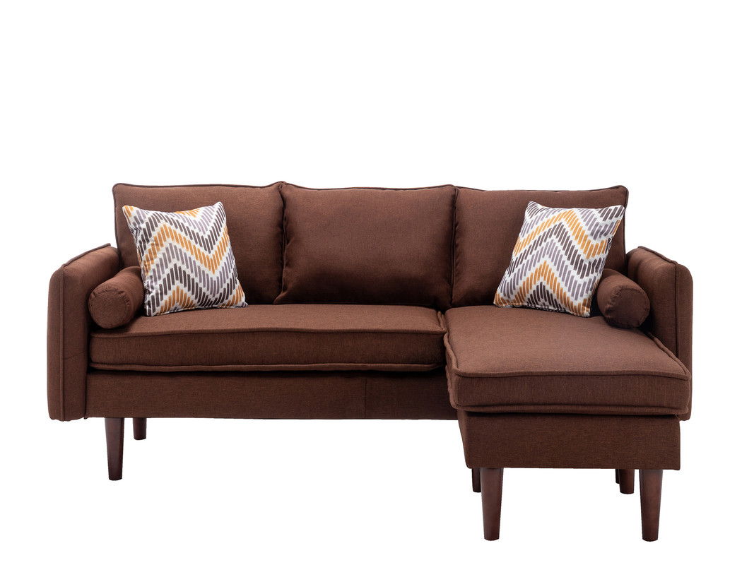 Mia - Sectional Sofa Chaise With USB Charger And Pillows, photo 6 of 10