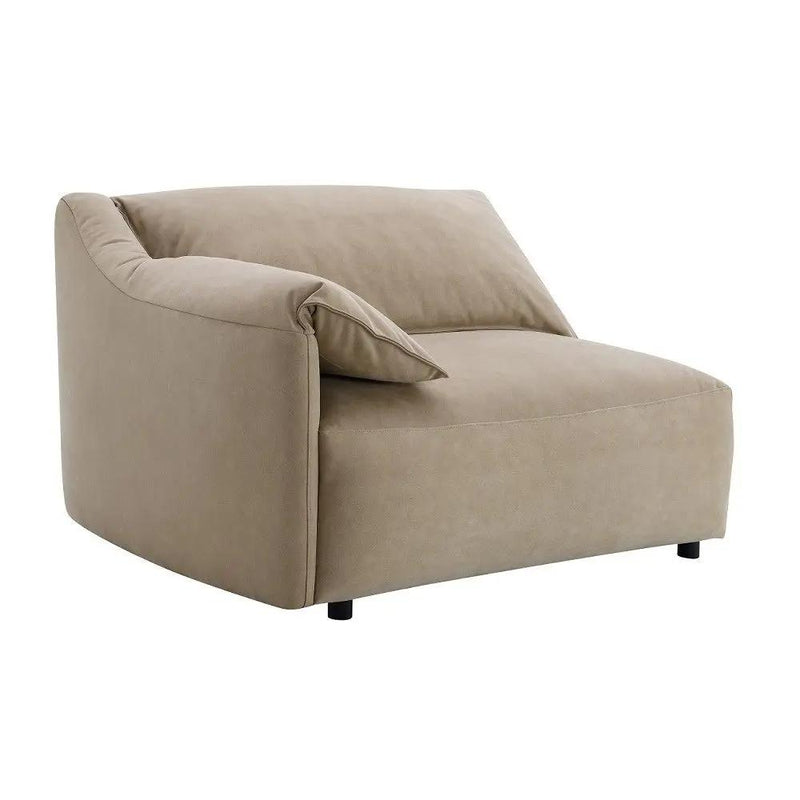 Veata - Sectional Sofa - Light Brown Suede by Unique Piece Furniture