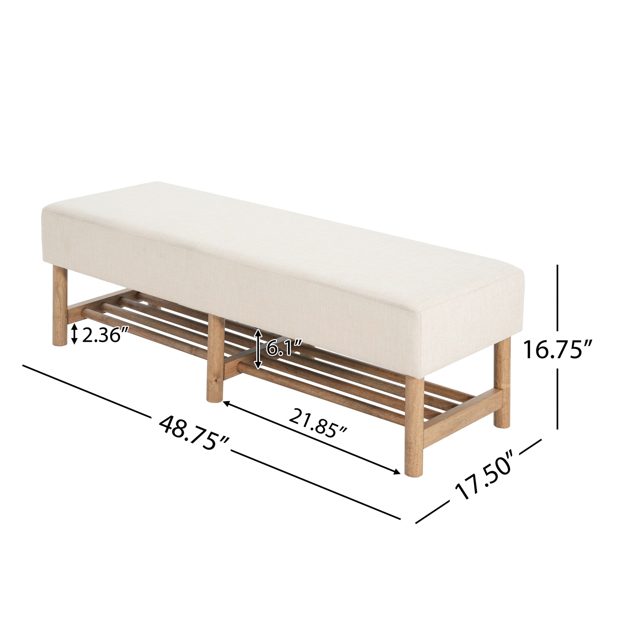 Rectangular Upholstered Storage Bench by HouseOfZazla