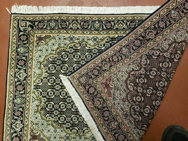 Small Persian Rug 2.4 x 3, Birds and Flowers, Finely Hand Knotted by Jewel Rugs