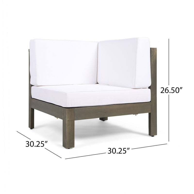 OANA 5-Piece V Shape Sofa Set, White by HouseOfZazla