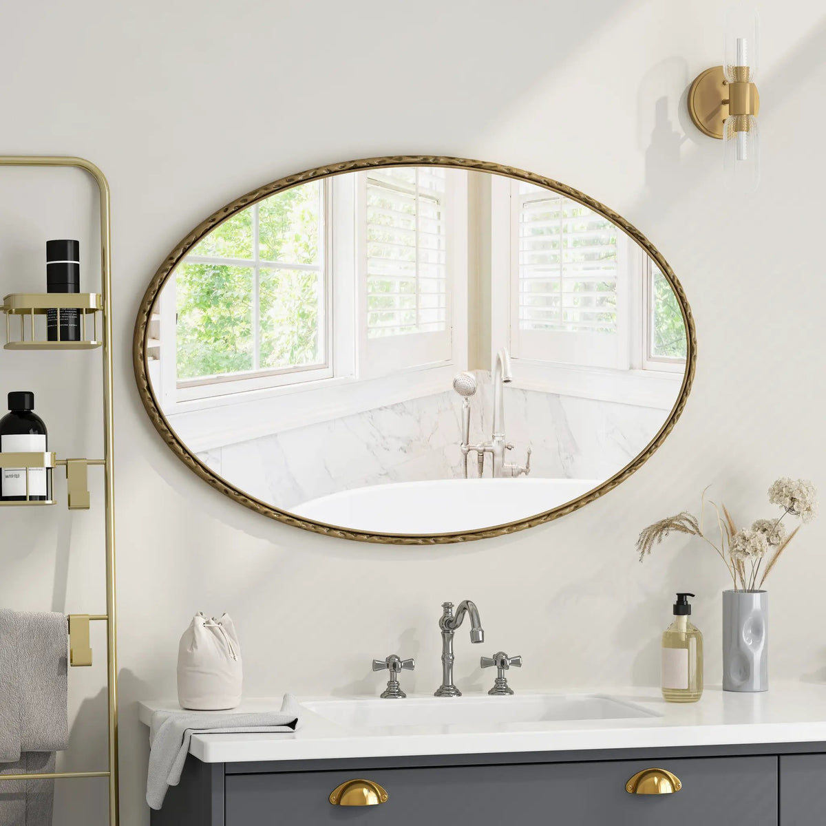 Iron Art Oval Retro Mirror by HouseOfZazla