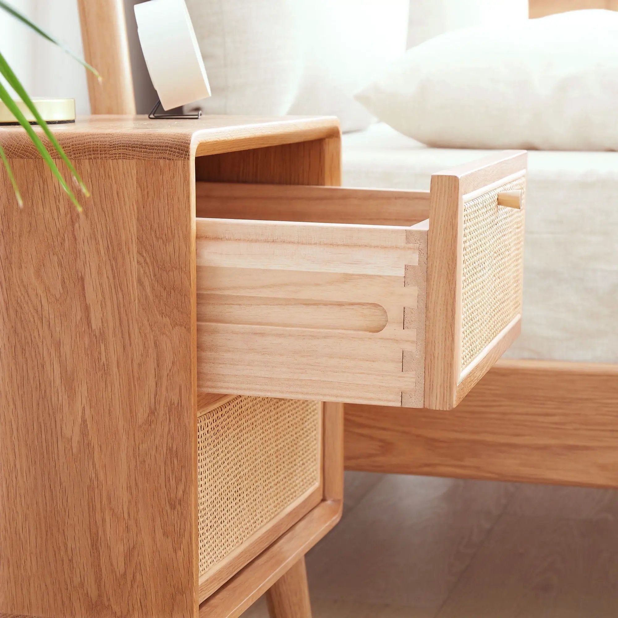 Bedside Cabinet, Modern Simple Nightstands European Beech by Unique Piece Furniture
