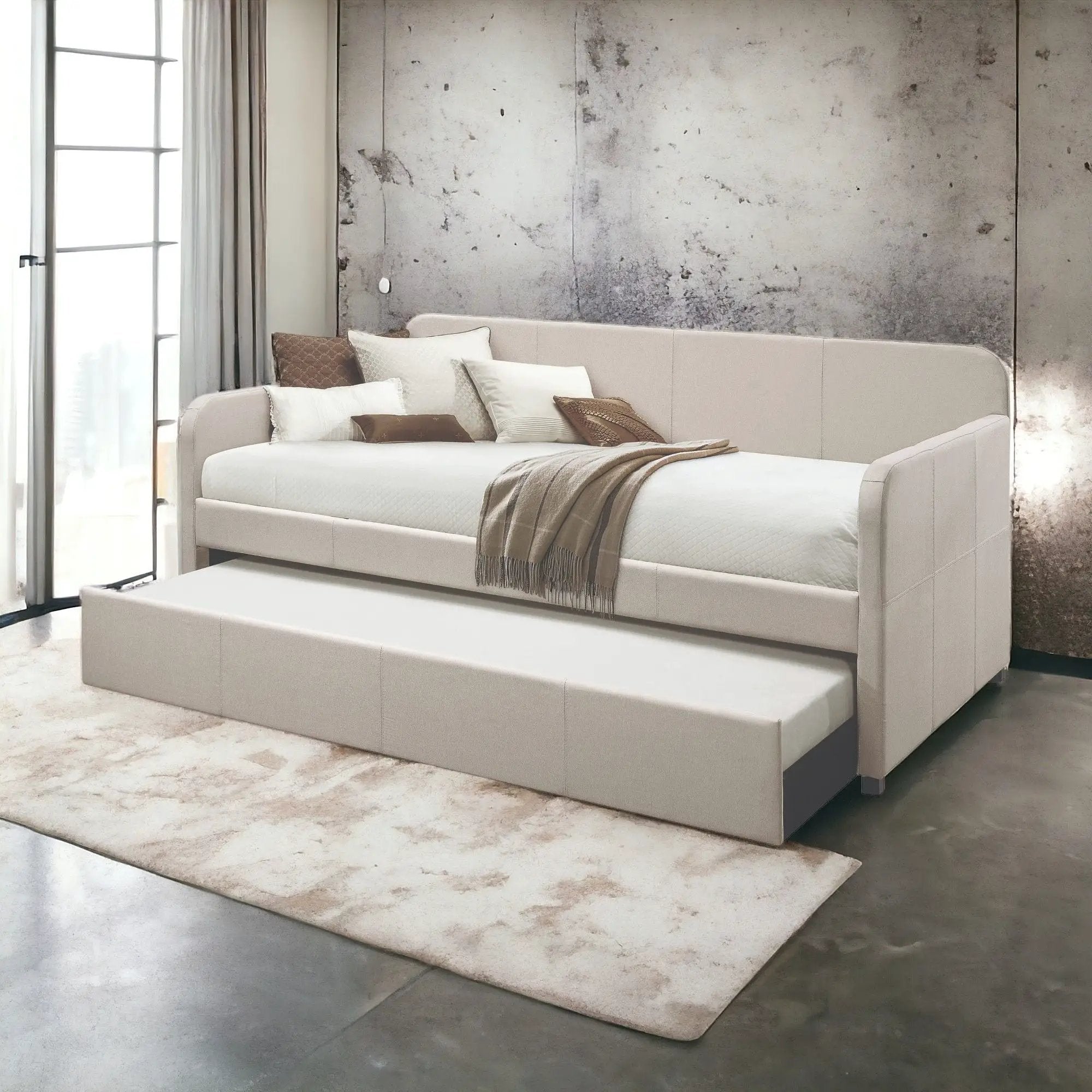 Jagger - Twin Daybed With Trundle - Fog by HouseOfZazla