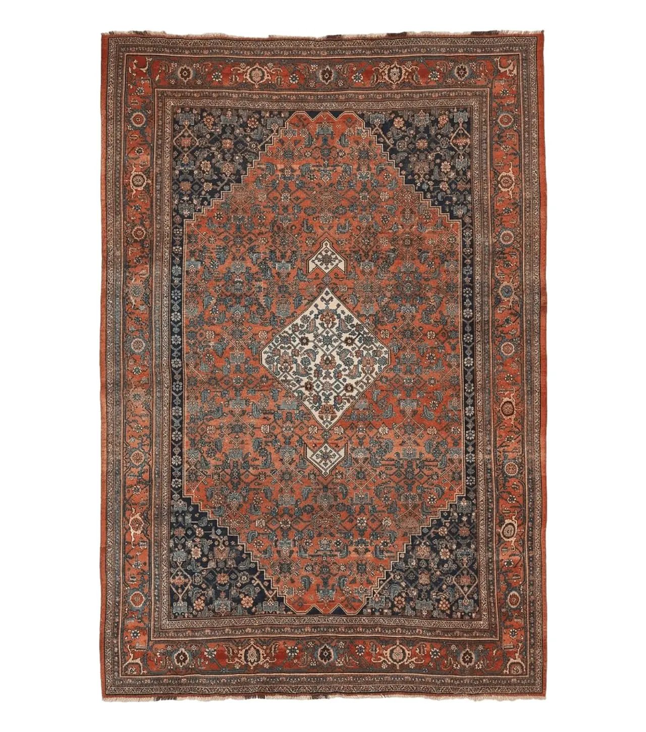 Antique Persian Bidjar Rug 8x12, Rare Persian Carpet by Jewel Rugs