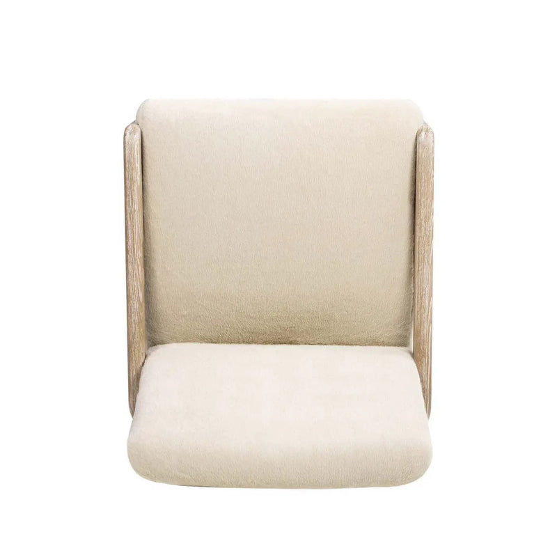 Arizona - Solid Ash Upholstered Counter Stool With Rope Detail - Creme De La Creme White by HouseOfZazla