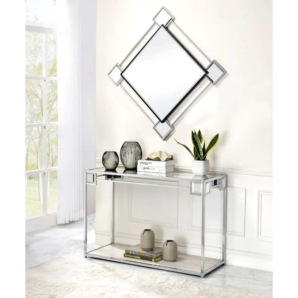 Asbury - Accent Mirror - Mirrored & Chrome by Unique Piece Furniture