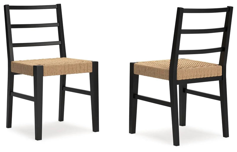 Isanti - Dining Room Side Chair (Set of 2) - Light Brown / Black by Unique Piece Furniture