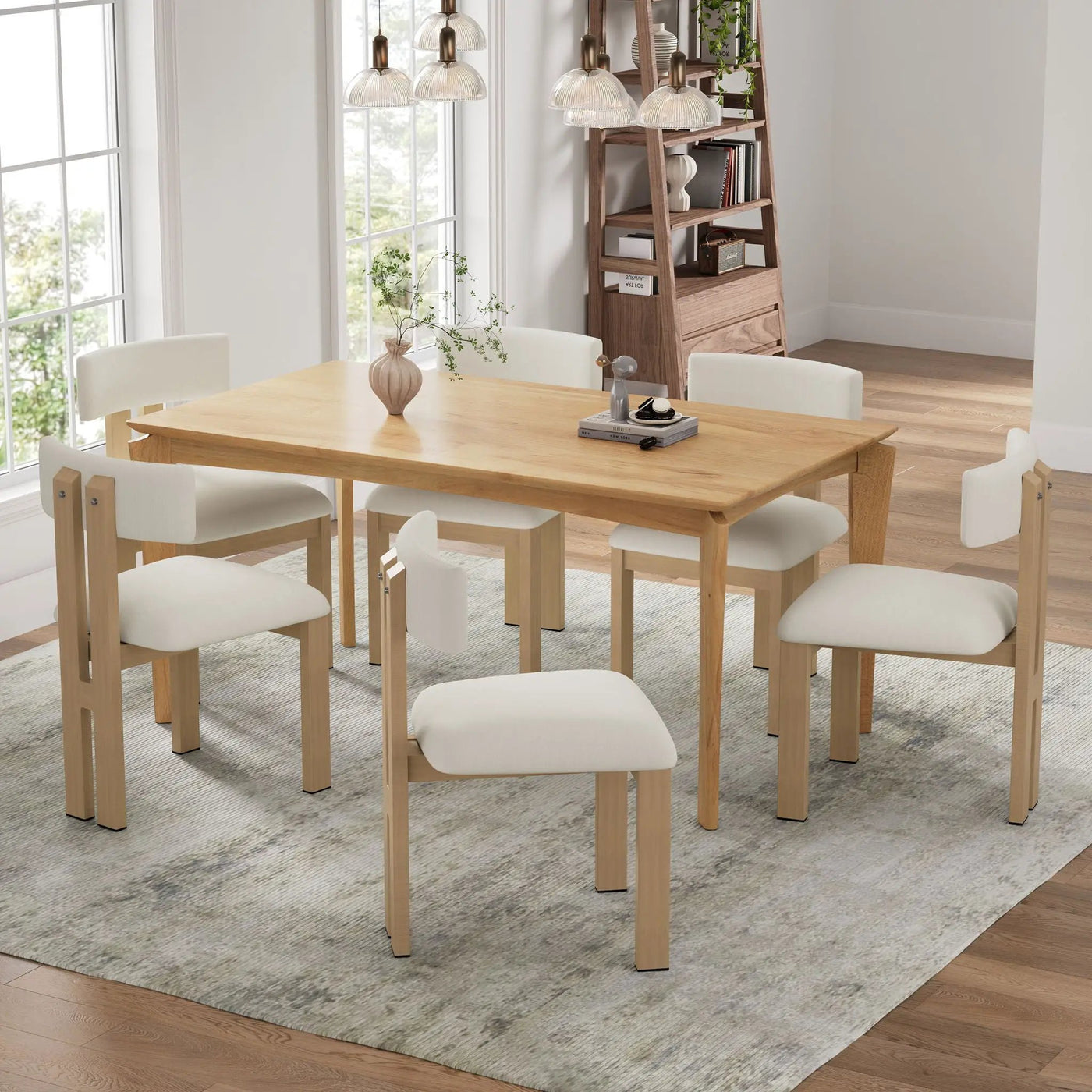 Modern Upholstered Armless Dining Chairs With Metal Legs by HouseOfZazla