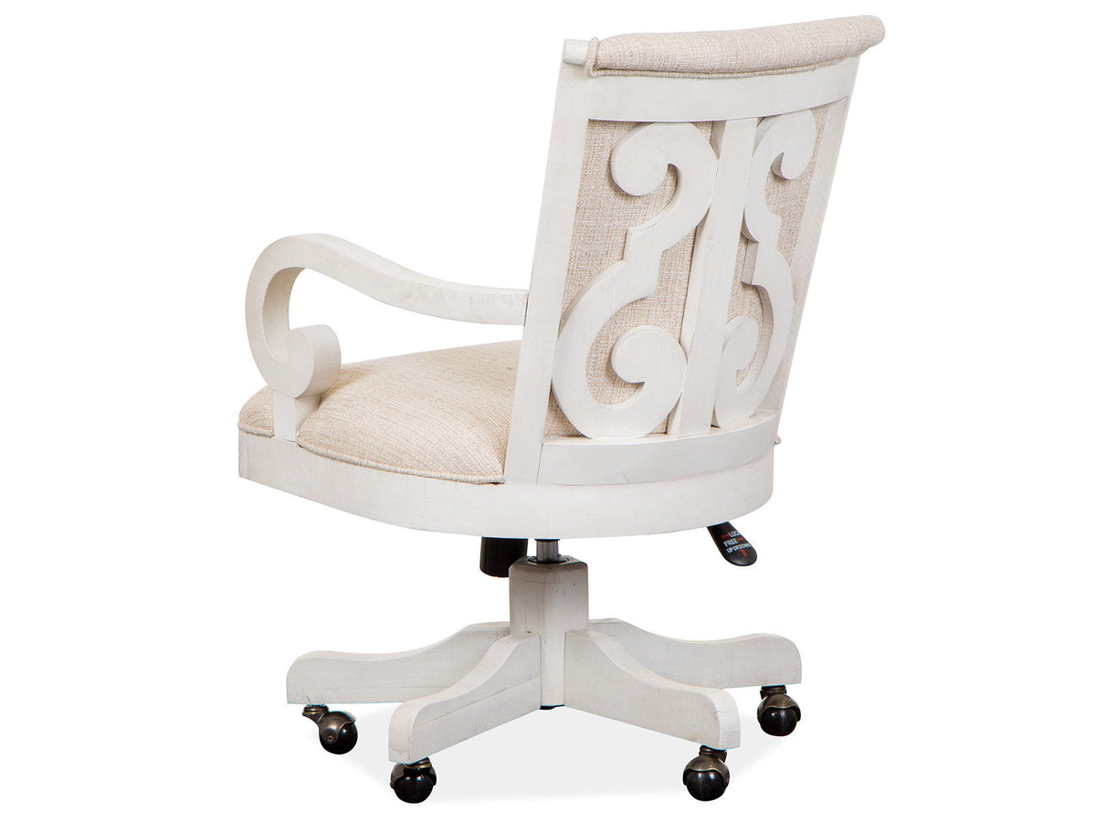 Bronwyn - Fully Upholstered Swivel Chair - Alabaster, photo 4 of 7