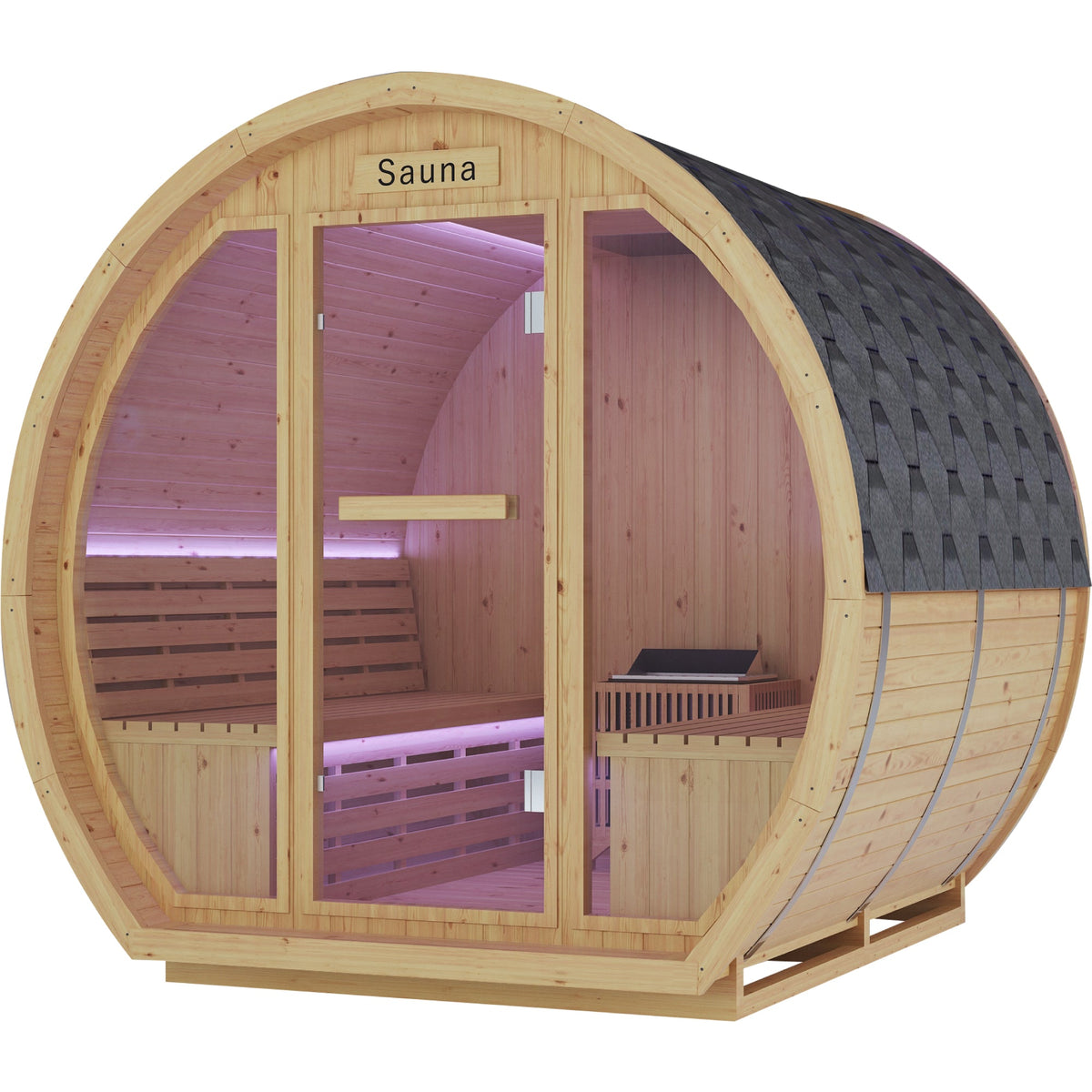 9000W 240V Finnish Carbonized Spruce Outdoor Sauna Room, photo 9 of 10