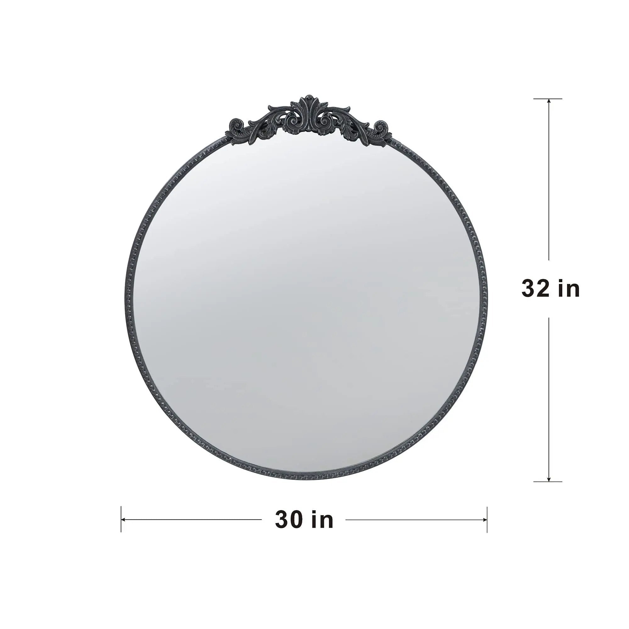 Classic Design Mirror With Baroque Inspired Frame For Bathroom, Entryway Console Lean Against Wall by Unique Piece Furniture