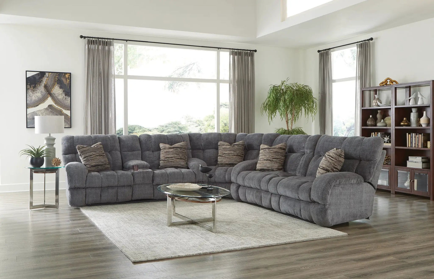 Ashland - Reclining Sectional With 4 Lay Flat Reclining Seats by Unique Piece Furniture