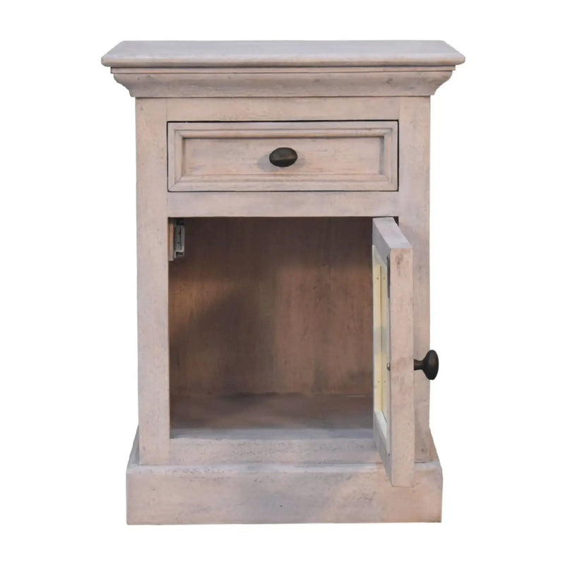 Glazed Bedside Table - Stone White by Unique Piece Furniture