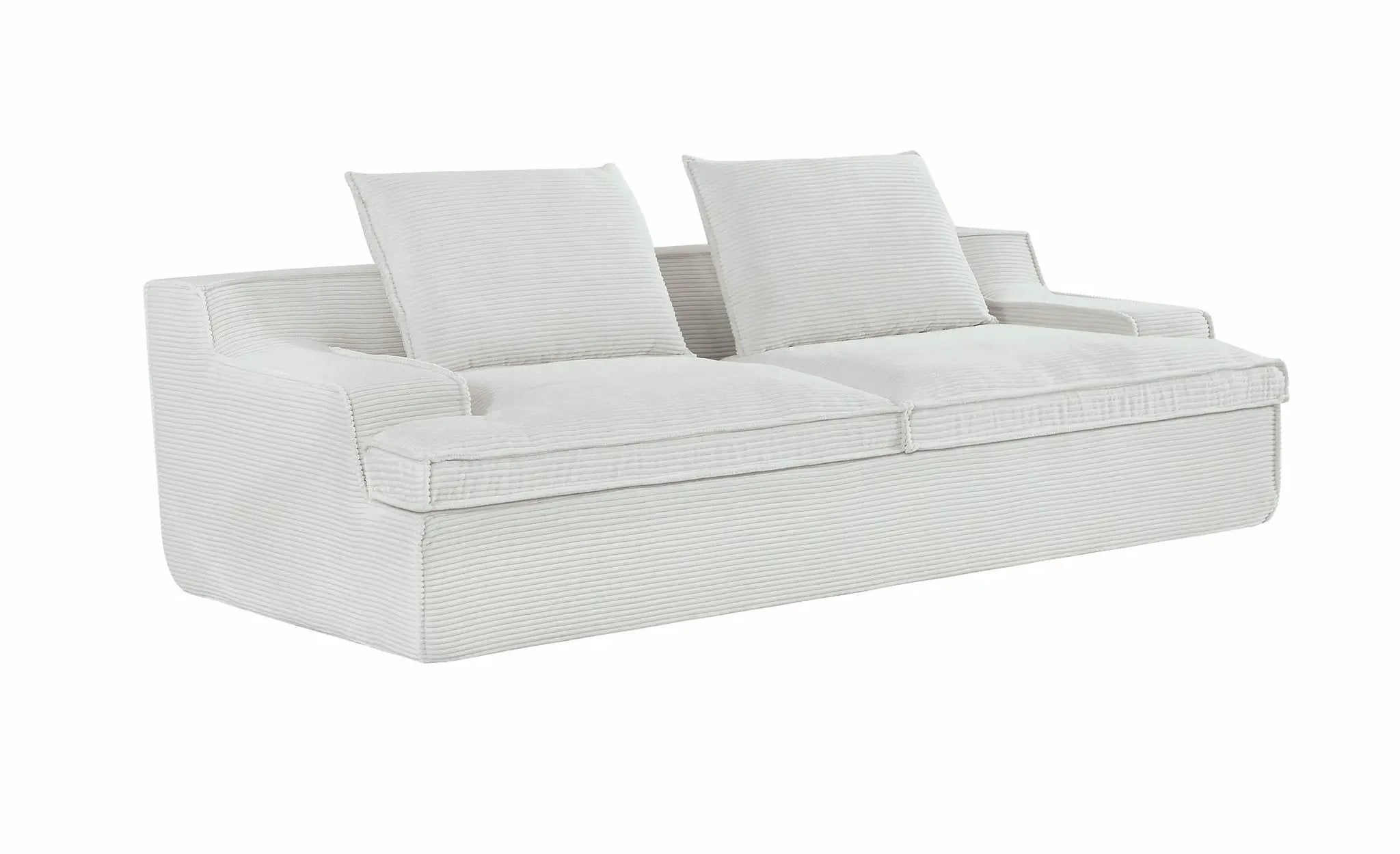 Nimbus - Oversized Full Foam 4 Seater Couch For Living Room Upholstered In Soft, Wide Armrests by HouseOfZazla