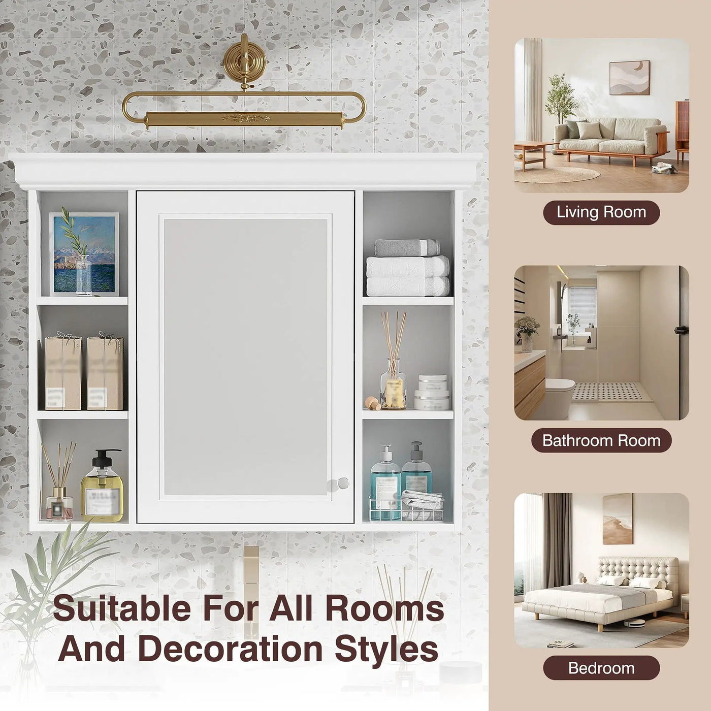 Wall Mounted Bathroom Storage Cabinet With Mirror Door by HouseOfZazla