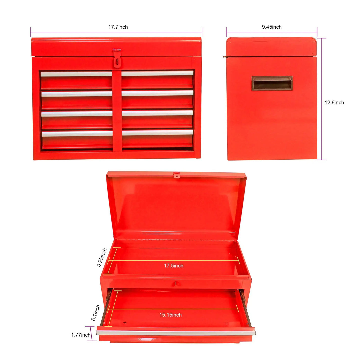 High Capacity Rolling Tool Chest With Wheels And Drawers, Storage Cabinet by HouseOfZazla