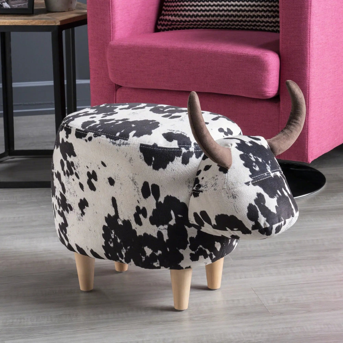 Cow Shaped Ottoman Footstool by HouseOfZazla