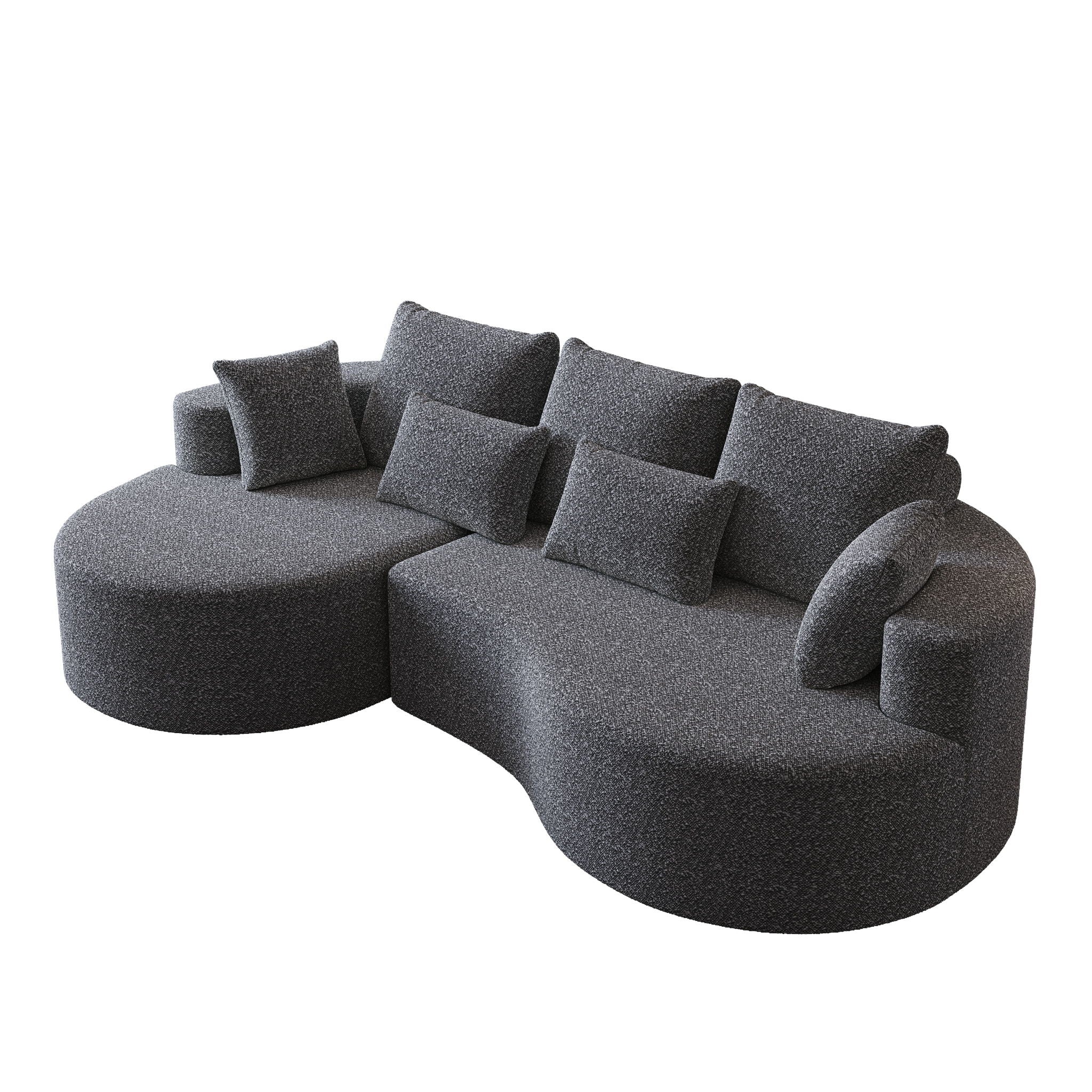 Curved Oversized Sectional Sofa With Extra Deep Seat by HouseOfZazla
