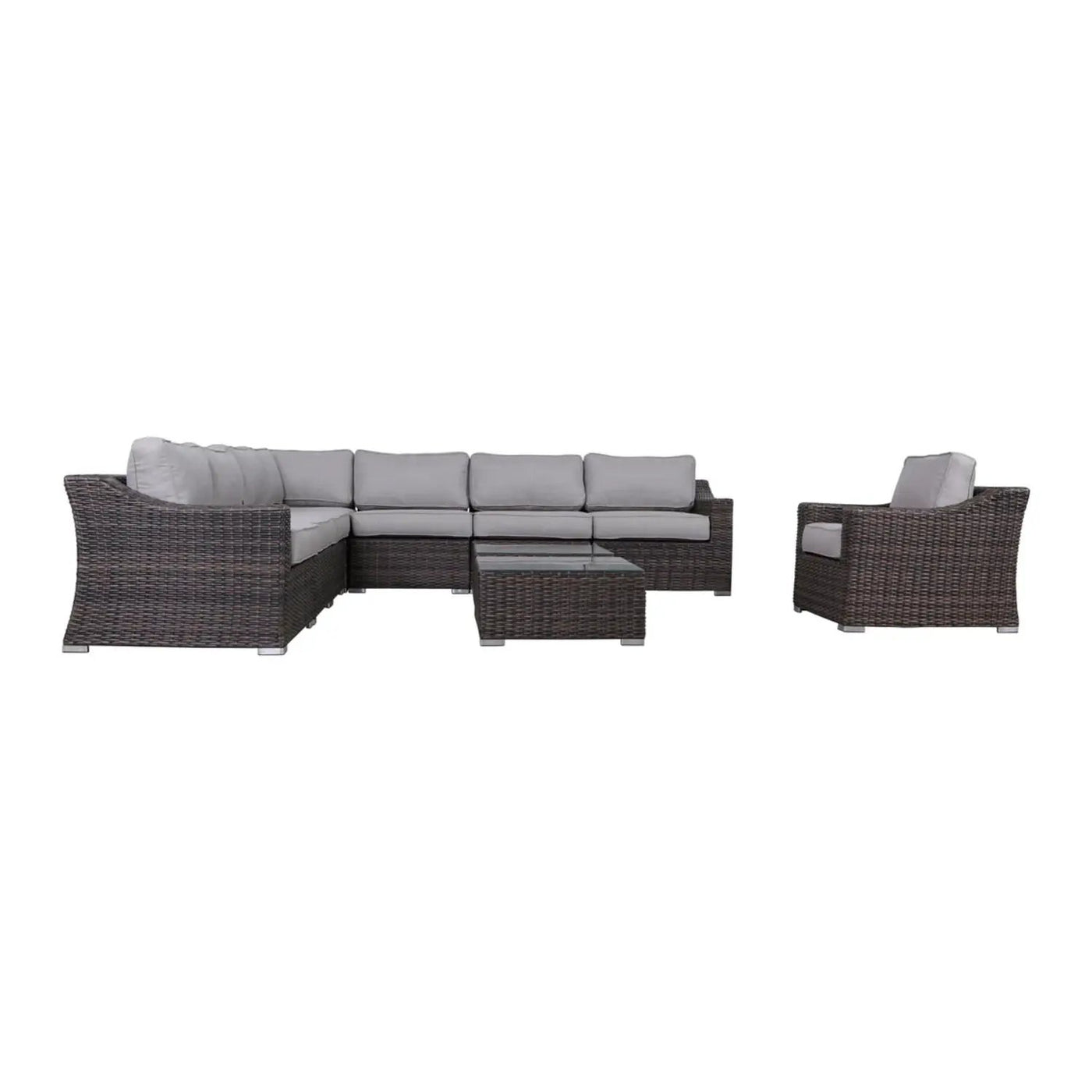 Outdoor Wicker Conversation Set With Cushions, All Weather by HouseOfZazla