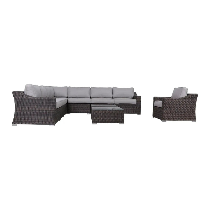 Outdoor Wicker Conversation Set With Cushions, All Weather by HouseOfZazla