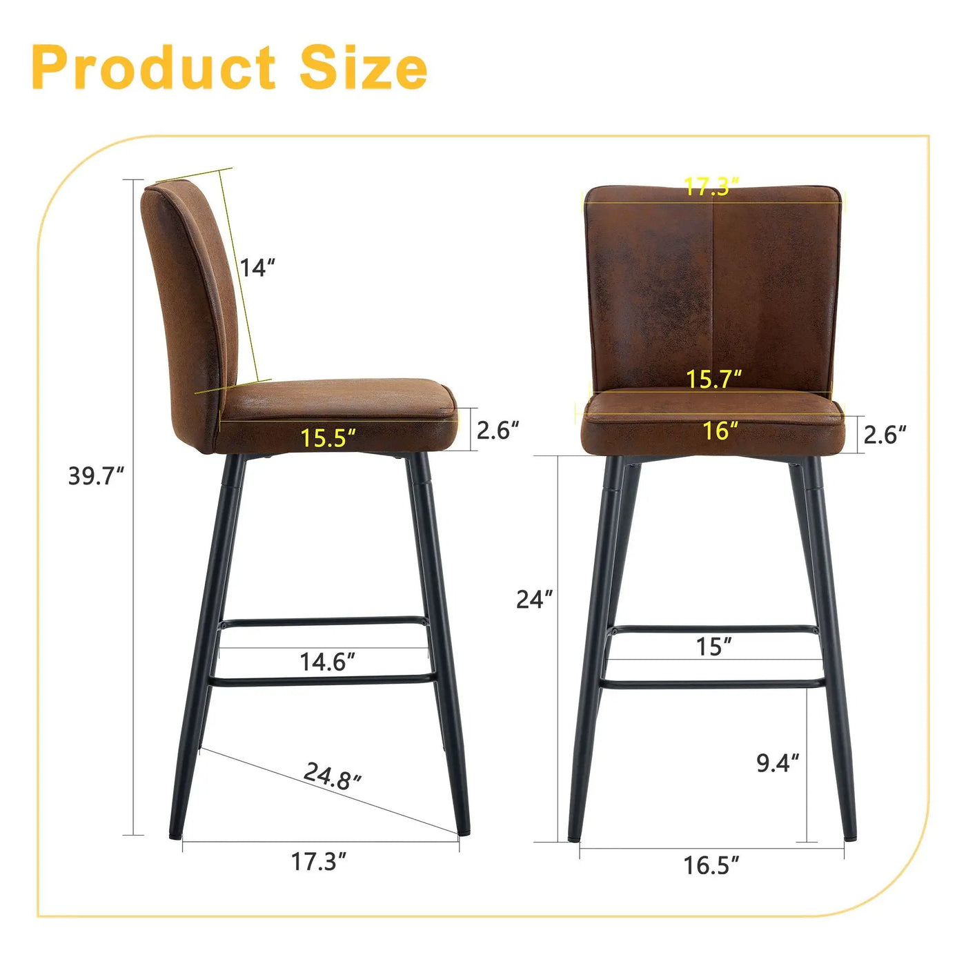 Modern Style Chair With Sleek Backrest Design (Set of 2) by HouseOfZazla