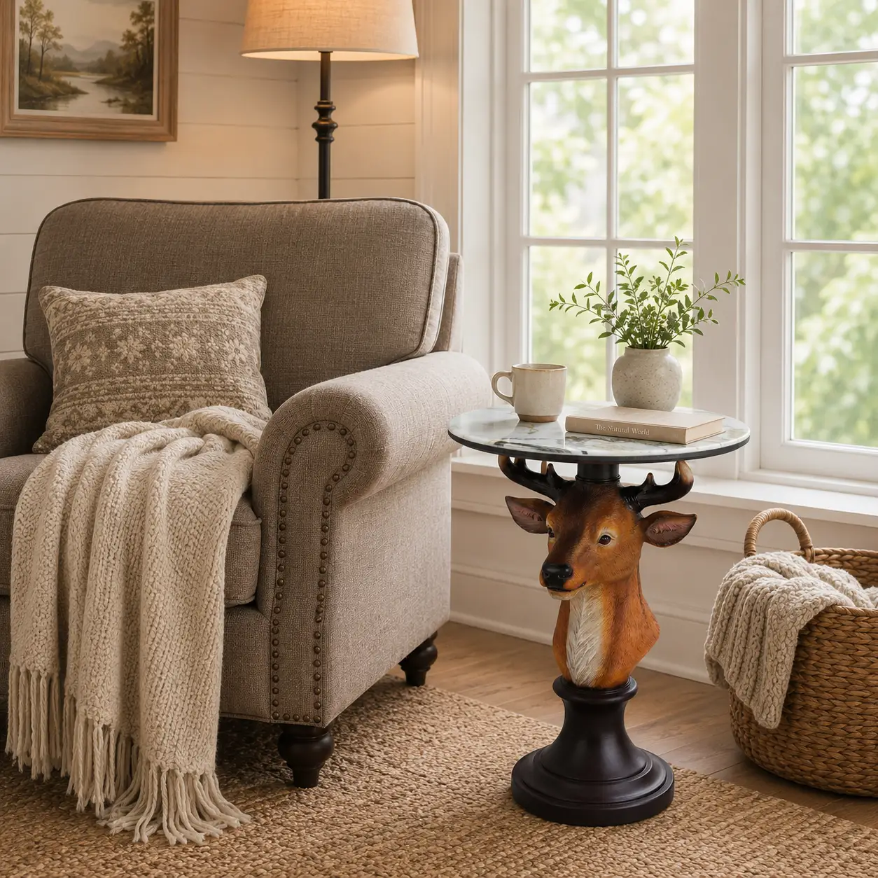 Deer Head Accent Table by HouseOfZazla