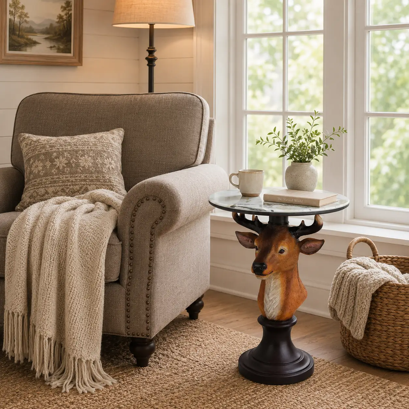 Deer Head Accent Table by HouseOfZazla