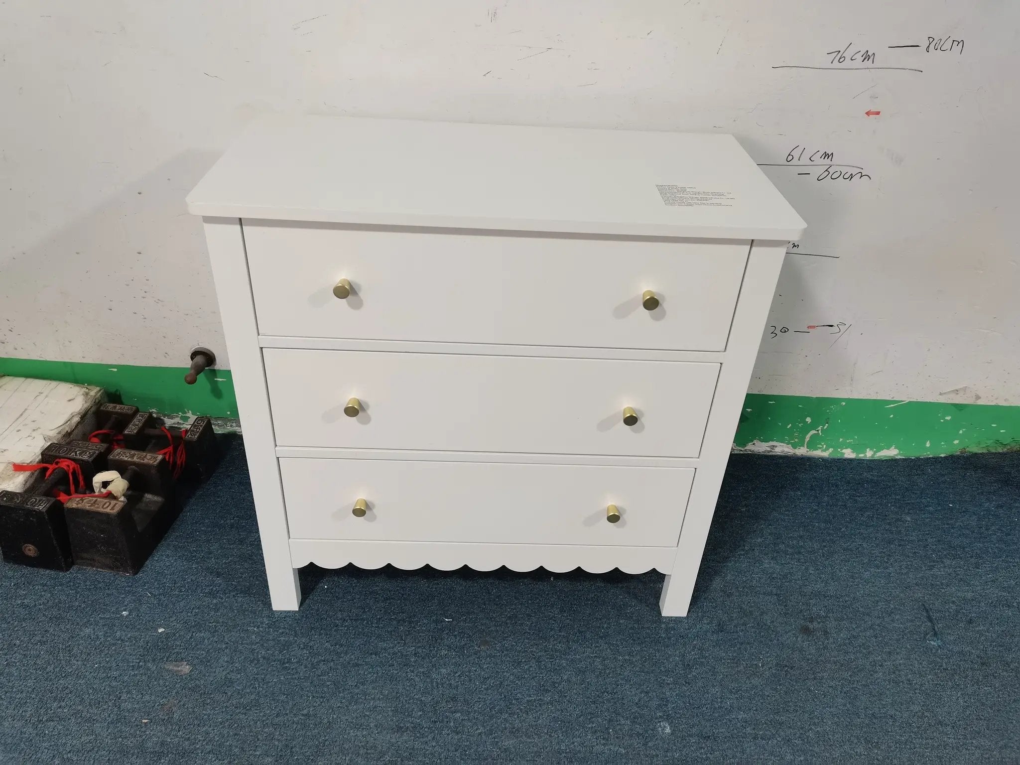 White 3 Drawer Dresser for Bedroom by HouseOfZazla