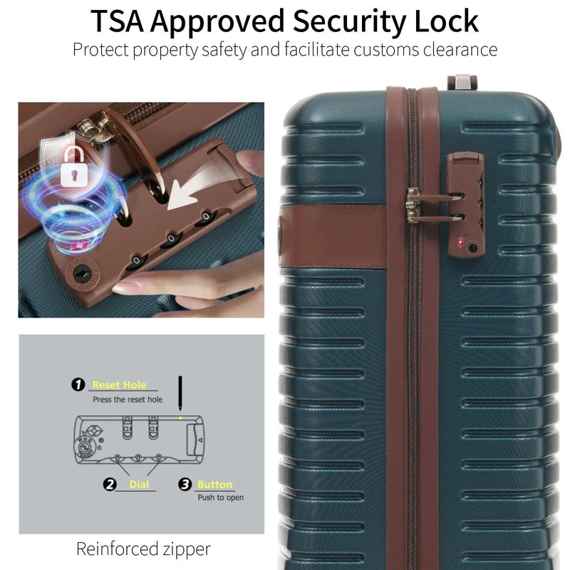 Lightweight 3 Piece Carry-On Luggage Set by HouseOfZazla