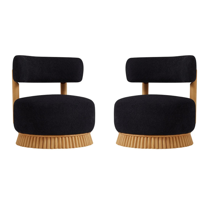 Modern 27.5" W Farmhouse Armless Chair Set of 2 by HouseOfZazla