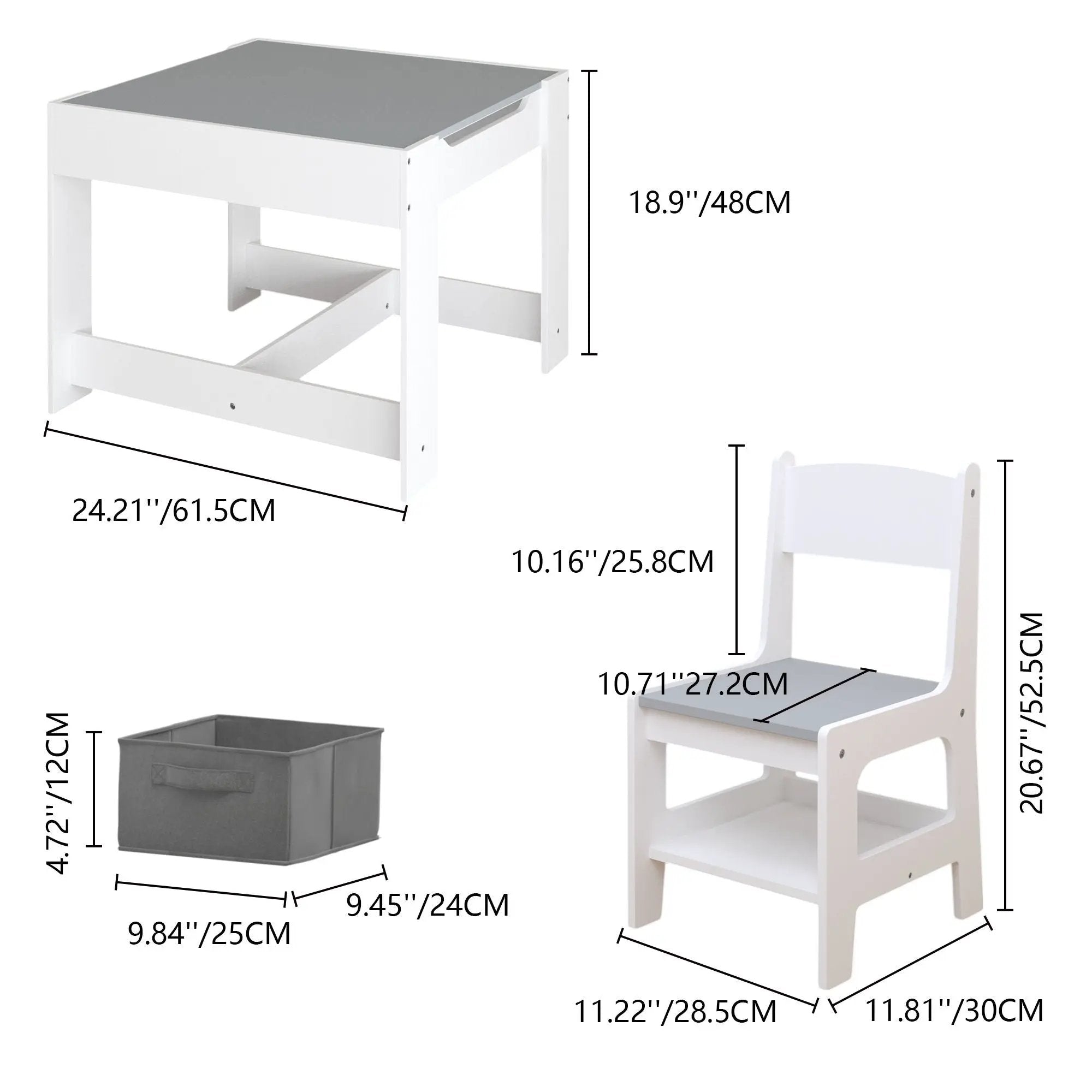 Kids 3-In-1 Activity Table And Chair Set by HouseOfZazla