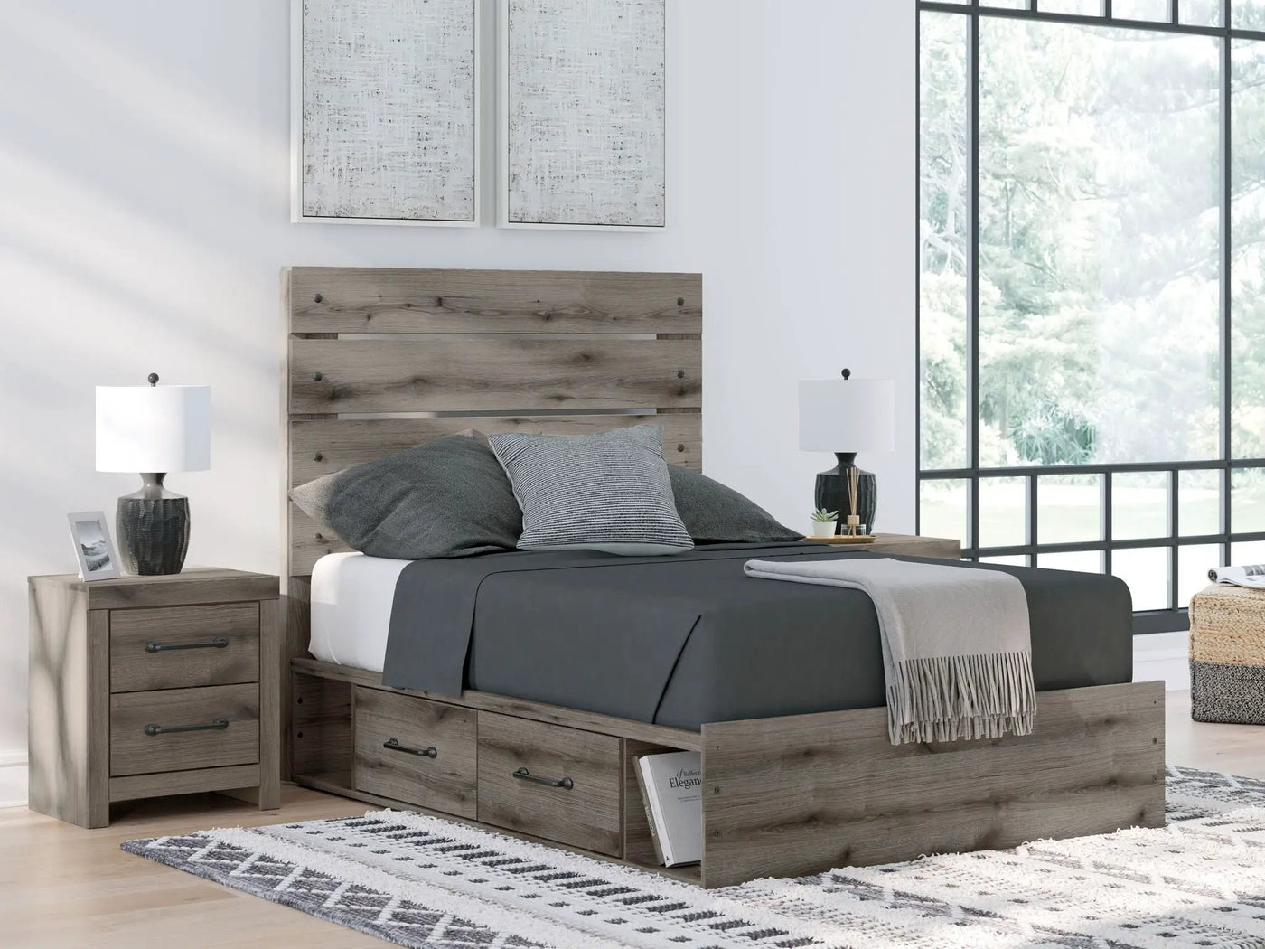 Graystorm - Panel Storage Bed by Unique Piece Furniture