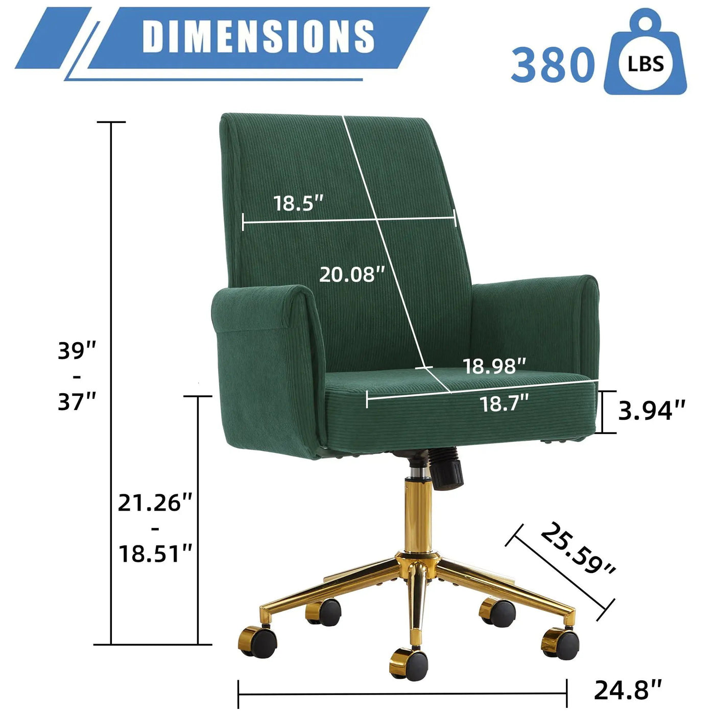 Ergonomic Mid Back Office Chair by HouseOfZazla