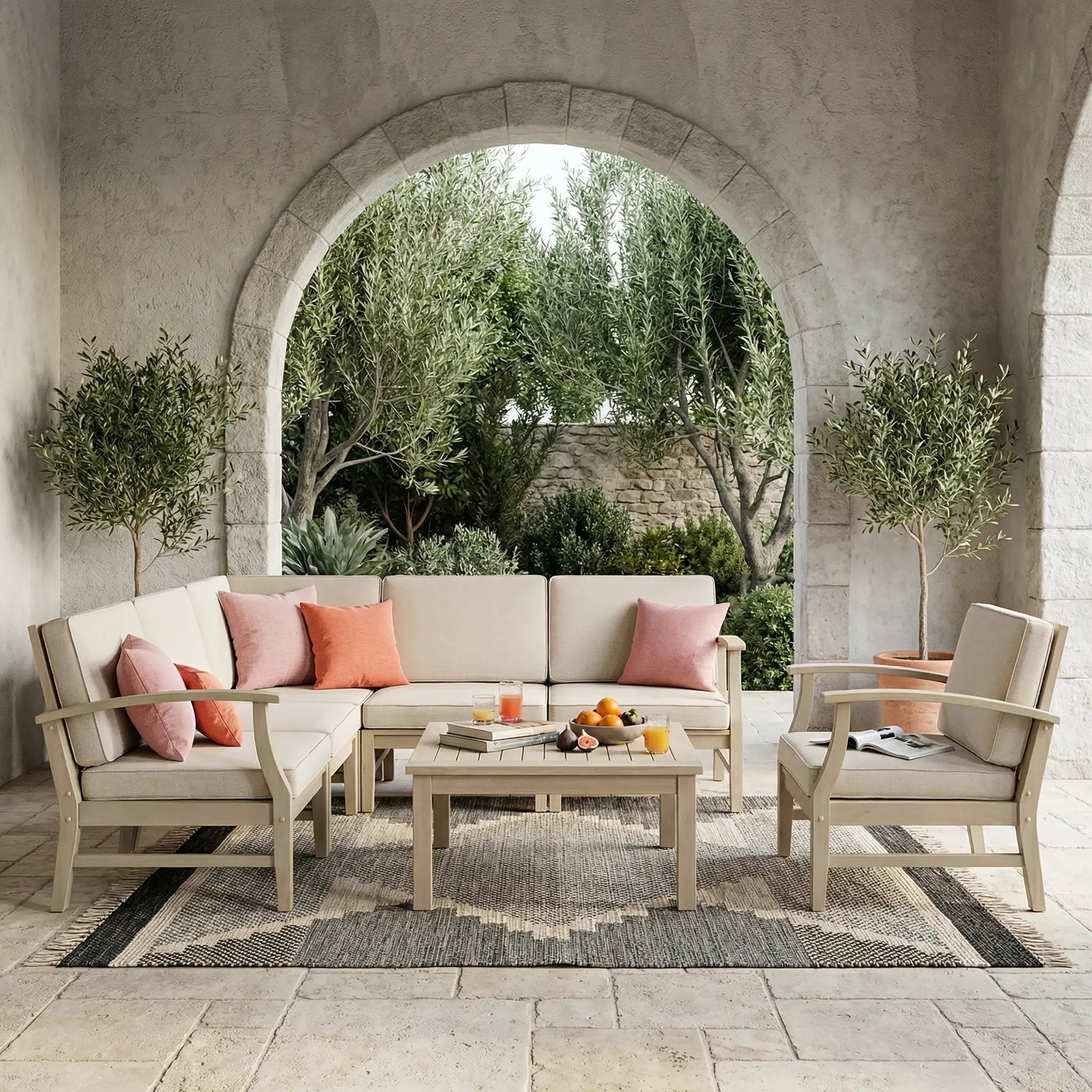 Perla 7-Pieces Sofa Set by HouseOfZazla