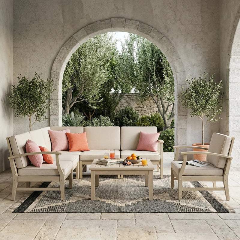 Perla 7-Pieces Sofa Set by HouseOfZazla