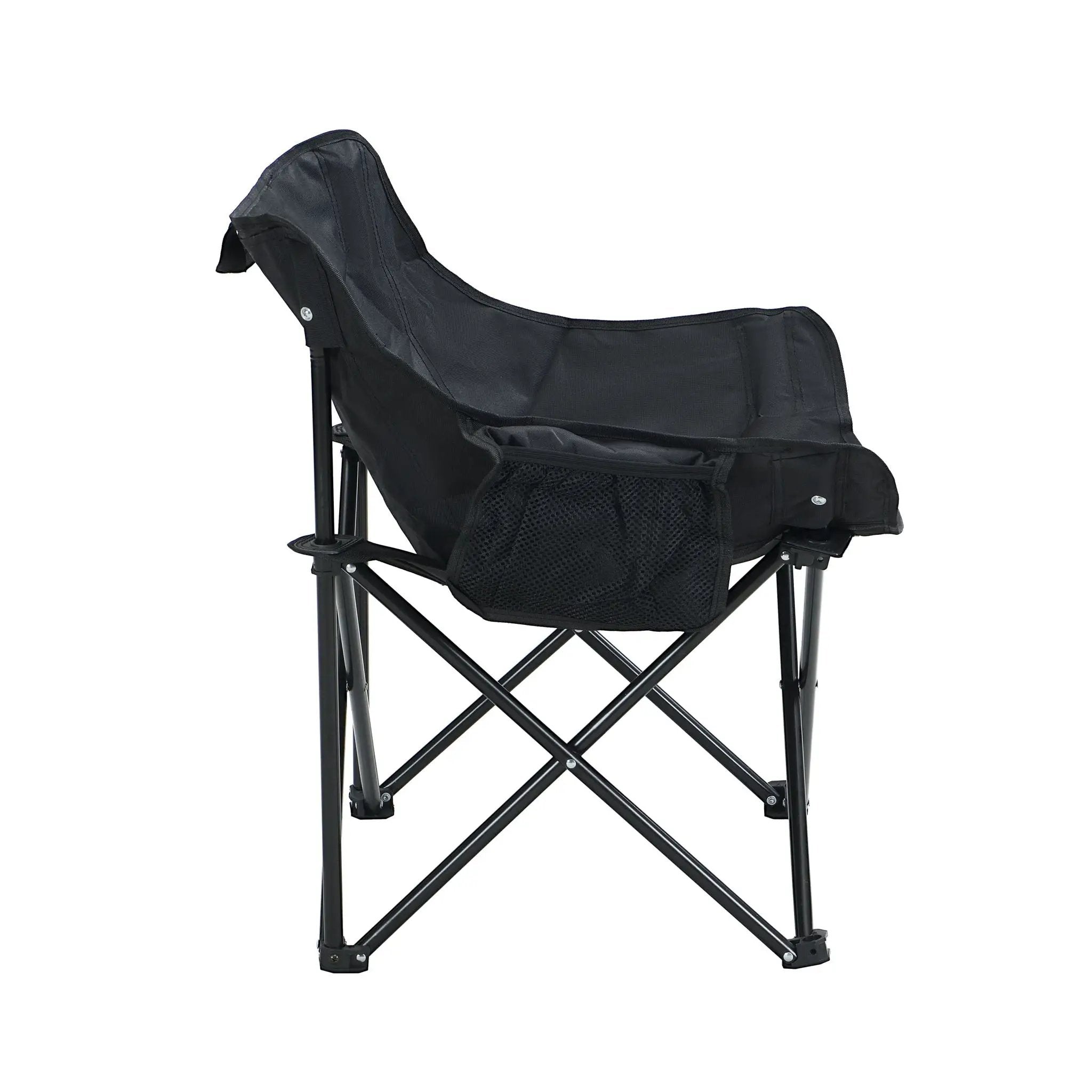 2 Pieces Outdoor Camping Chairs Folding / Portable, Comfortable Seating, Durable Steel Fram by HouseOfZazla