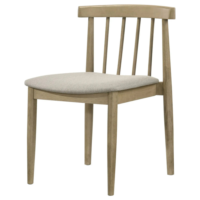 Cullen Dining Side Chair Upholstered Seat Natural Oak (Set of 2) by Unique Piece Furniture